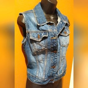 TTL Mudd Denim Vest Size Small S